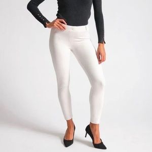 Betabrand Skinny Leg Classic Dress Yoga Pants in White Size Medium MSRP: $68